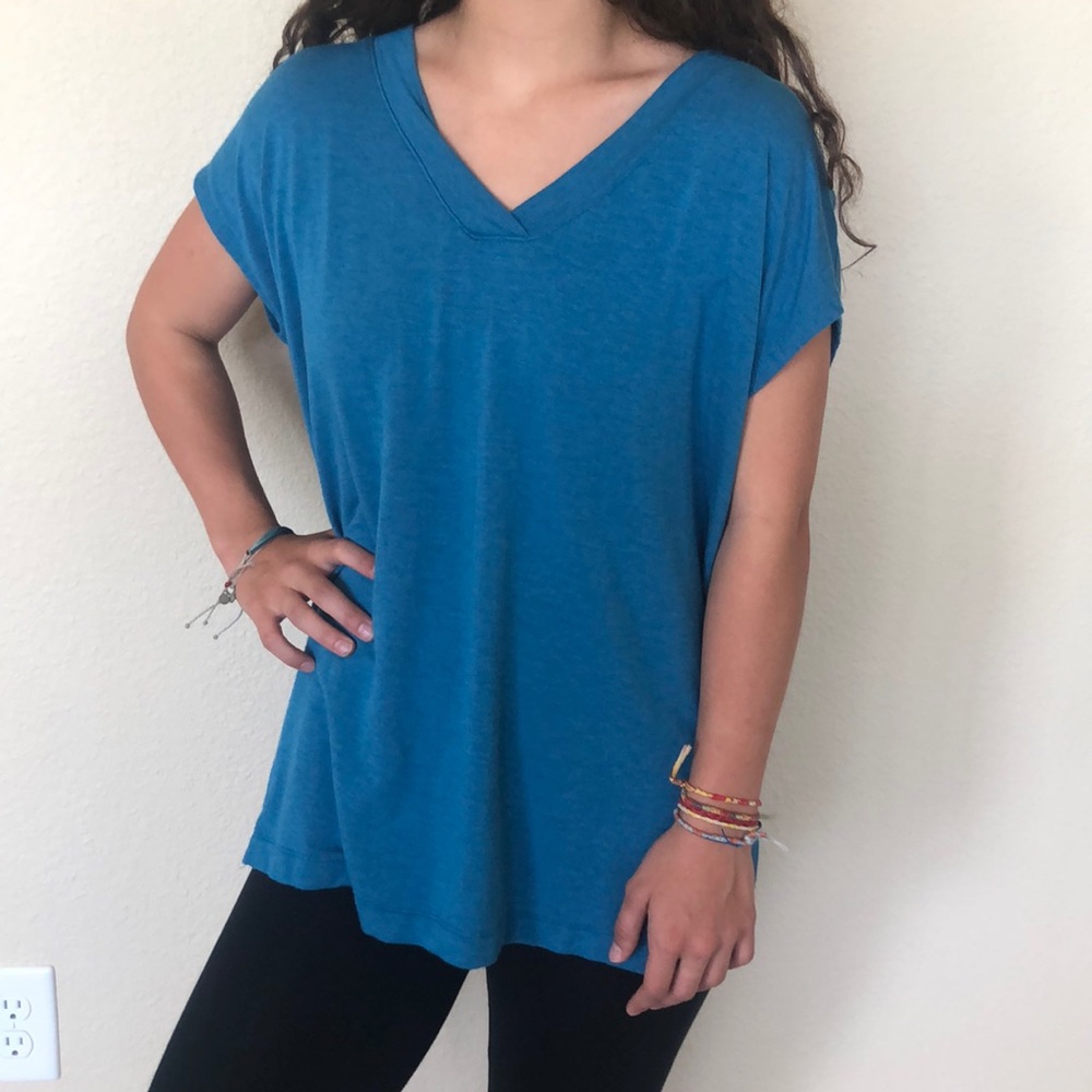 ann taylor loft blue tunic